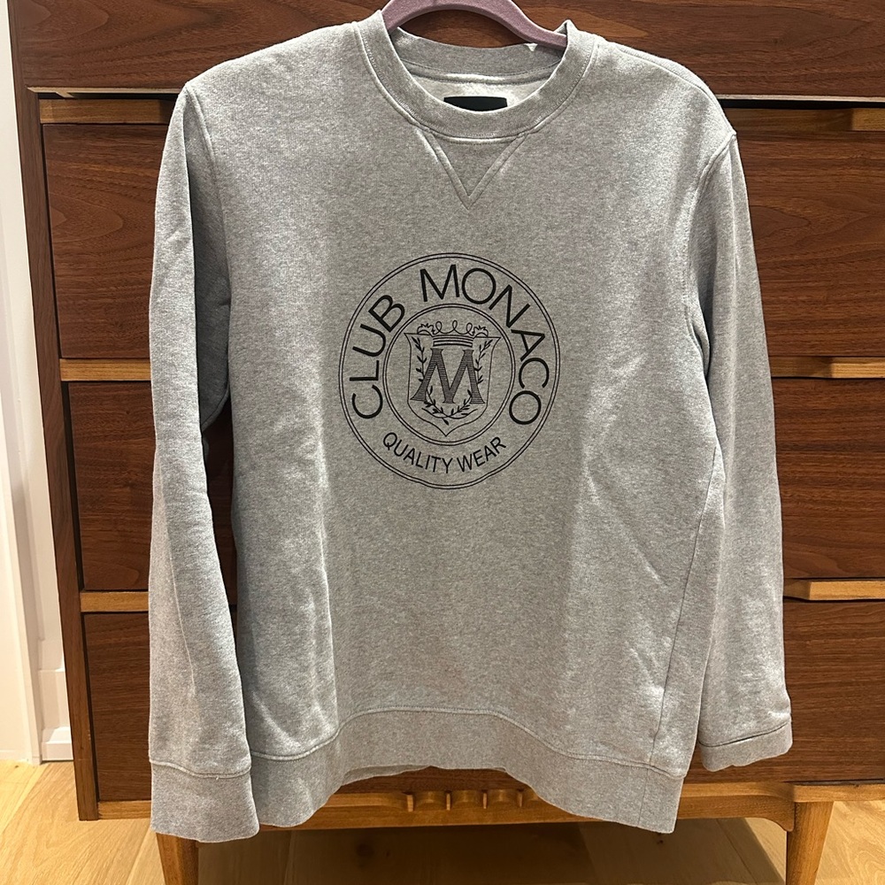 Club Monaco Heather Gray Crewneck Sweatshirt